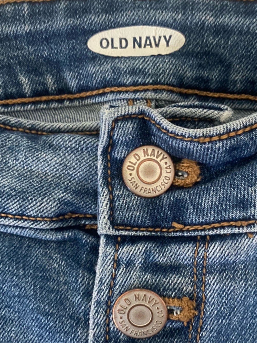 Old Navy Blue Button-Fly Rolled Hem Denim Shorts - Picture 3 of 5